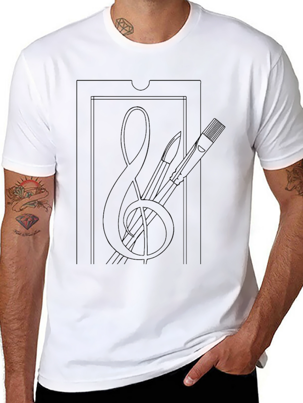Artistic Line Art T-Shirt