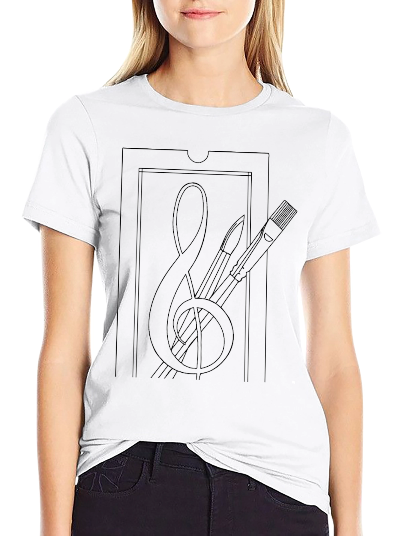 Artistic Line Art T-Shirt