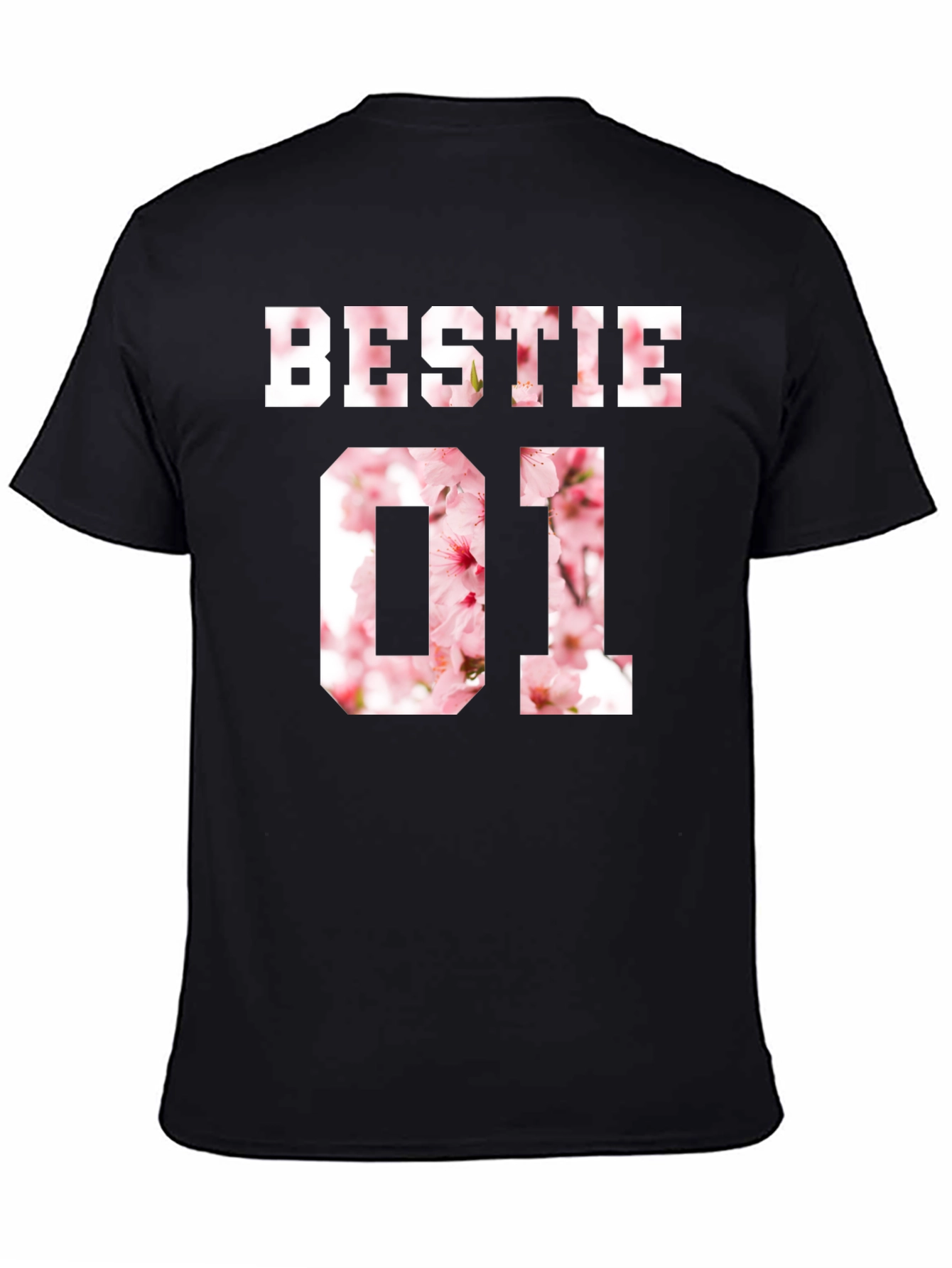 Bestie 01 Graphic Tee - Floral Number Design