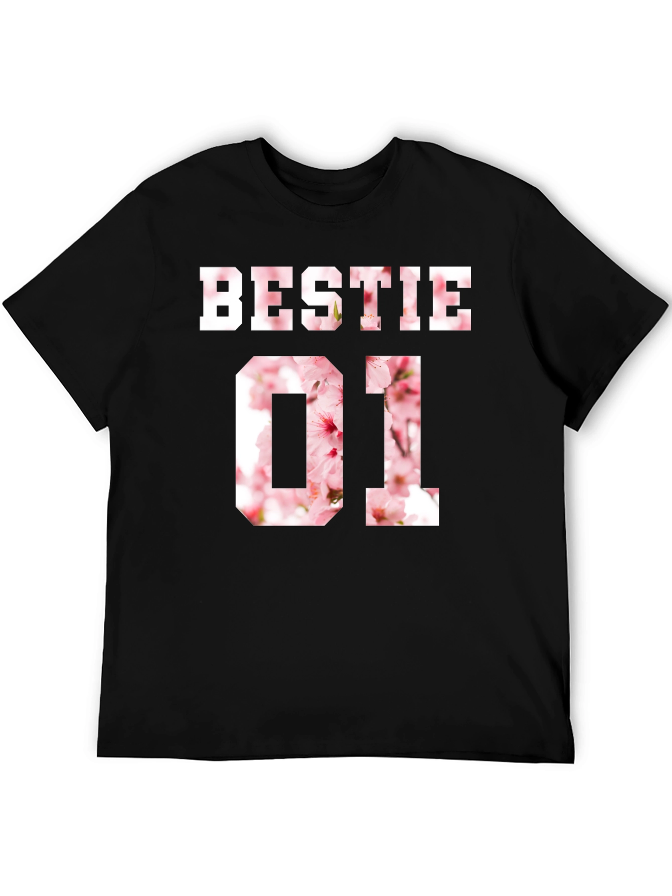 Bestie 01 Graphic Tee - Floral Number Design