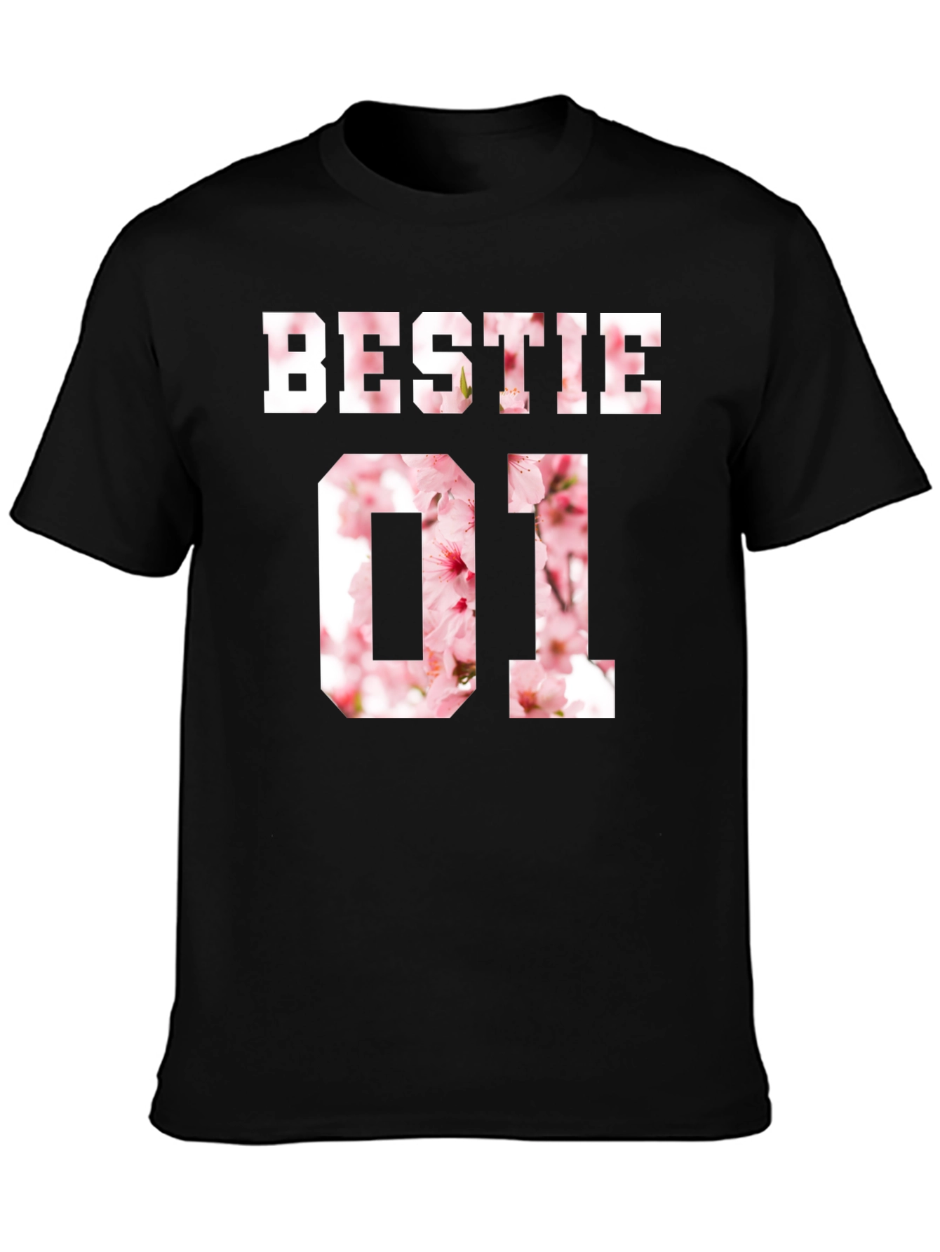 Bestie 01 Graphic Tee - Floral Number Design