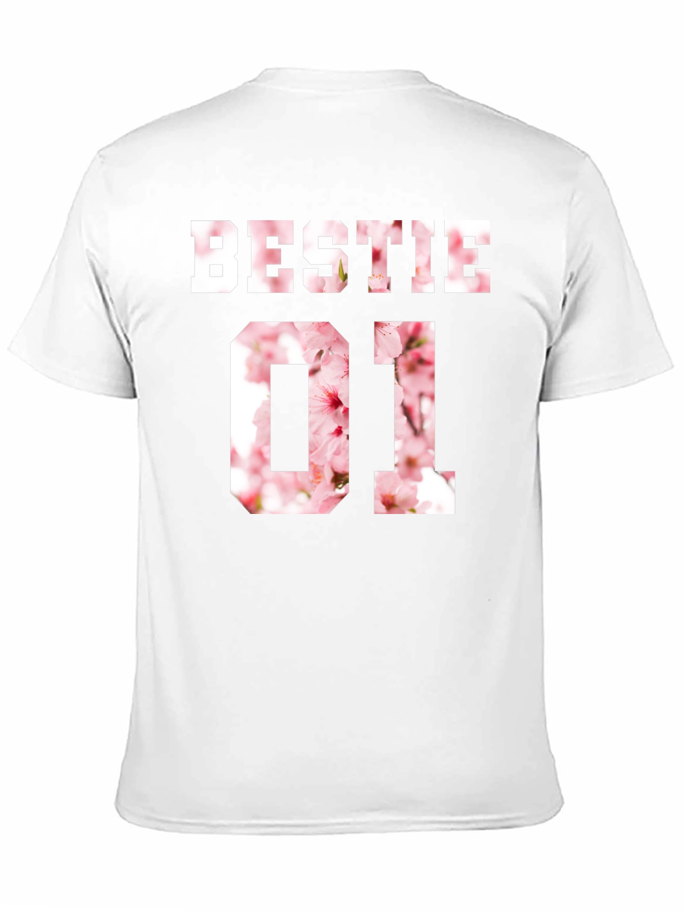 Bestie 01 Graphic Tee - Floral Number Design