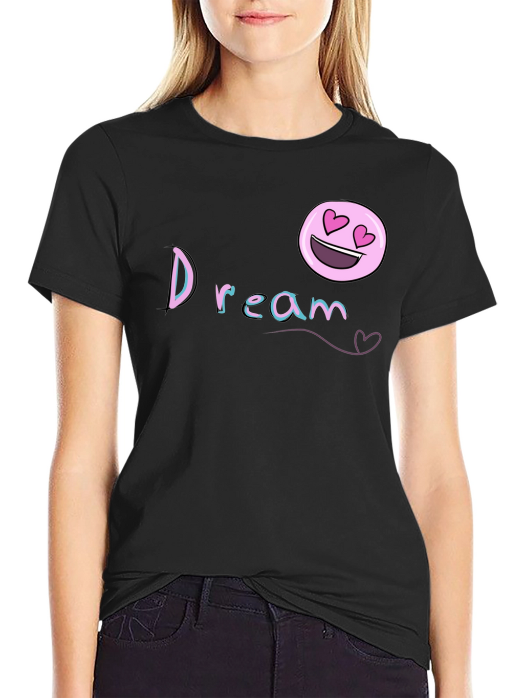 Dream Emoji Black T-Shirt