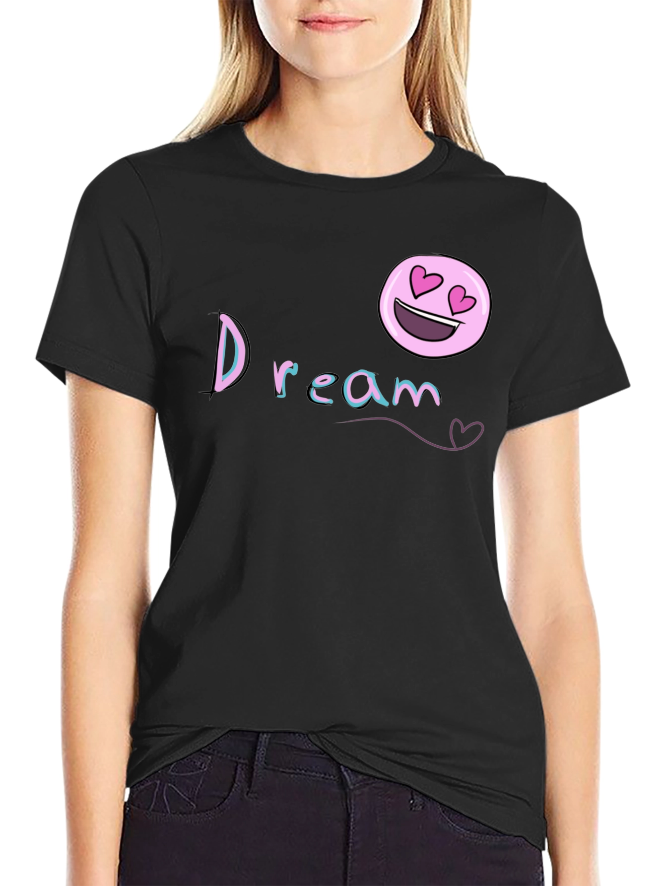 Dream Emoji Black T-Shirt