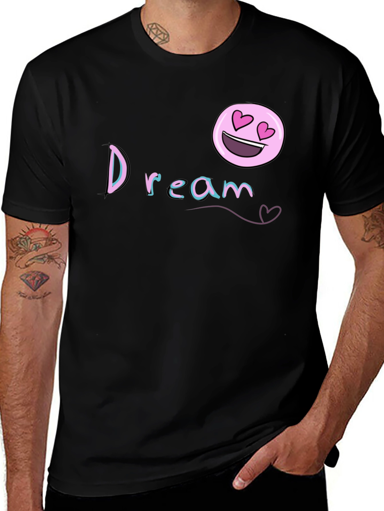 Dream Emoji Black T-Shirt