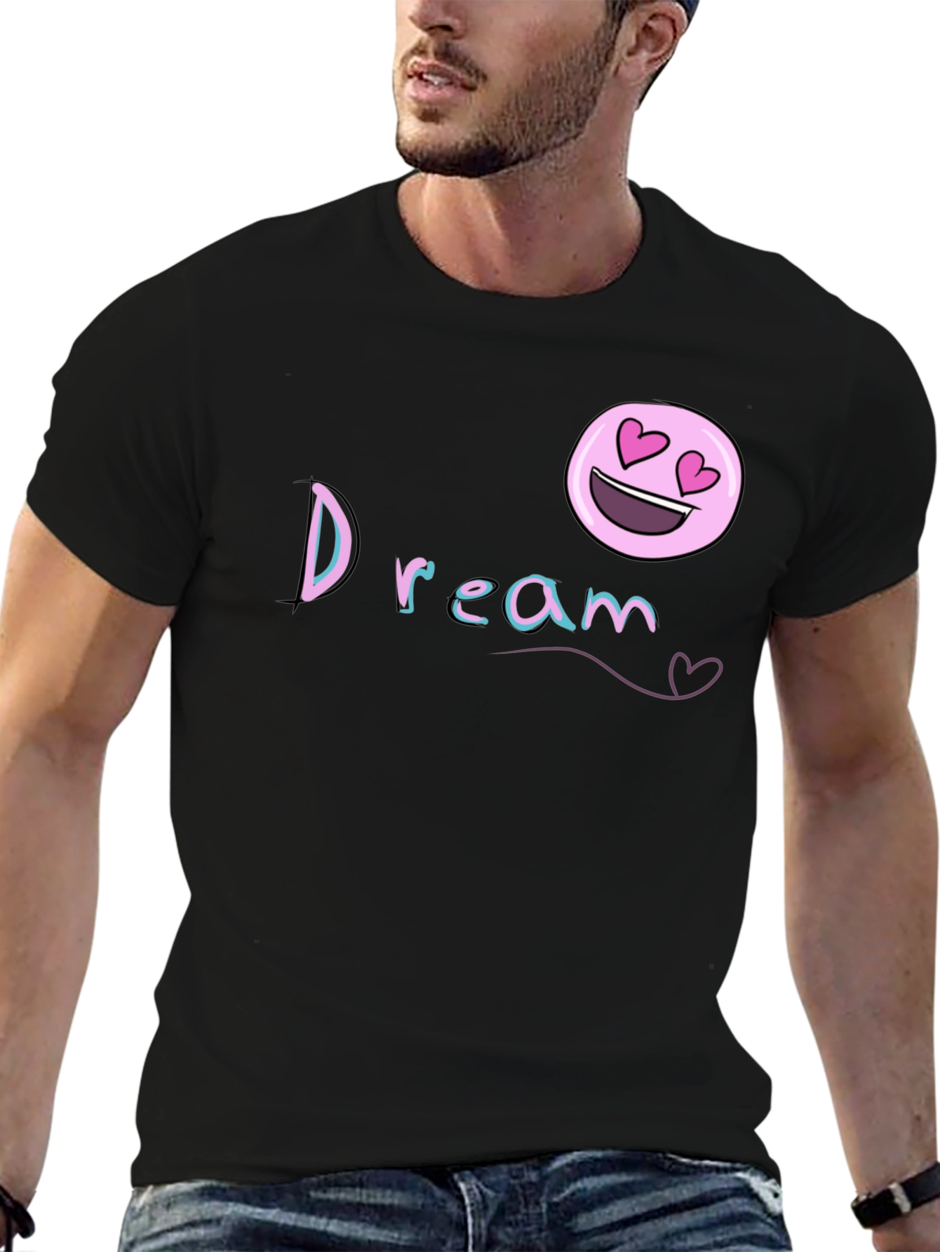 Dream Emoji Black T-Shirt