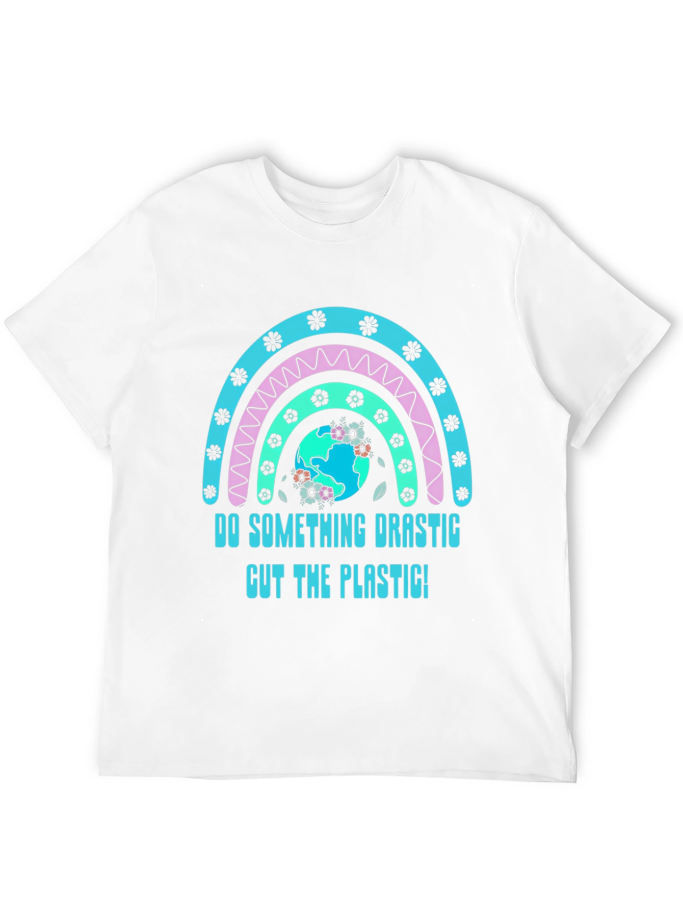 Eco-Friendly Rainbow Graphic T-Shirt