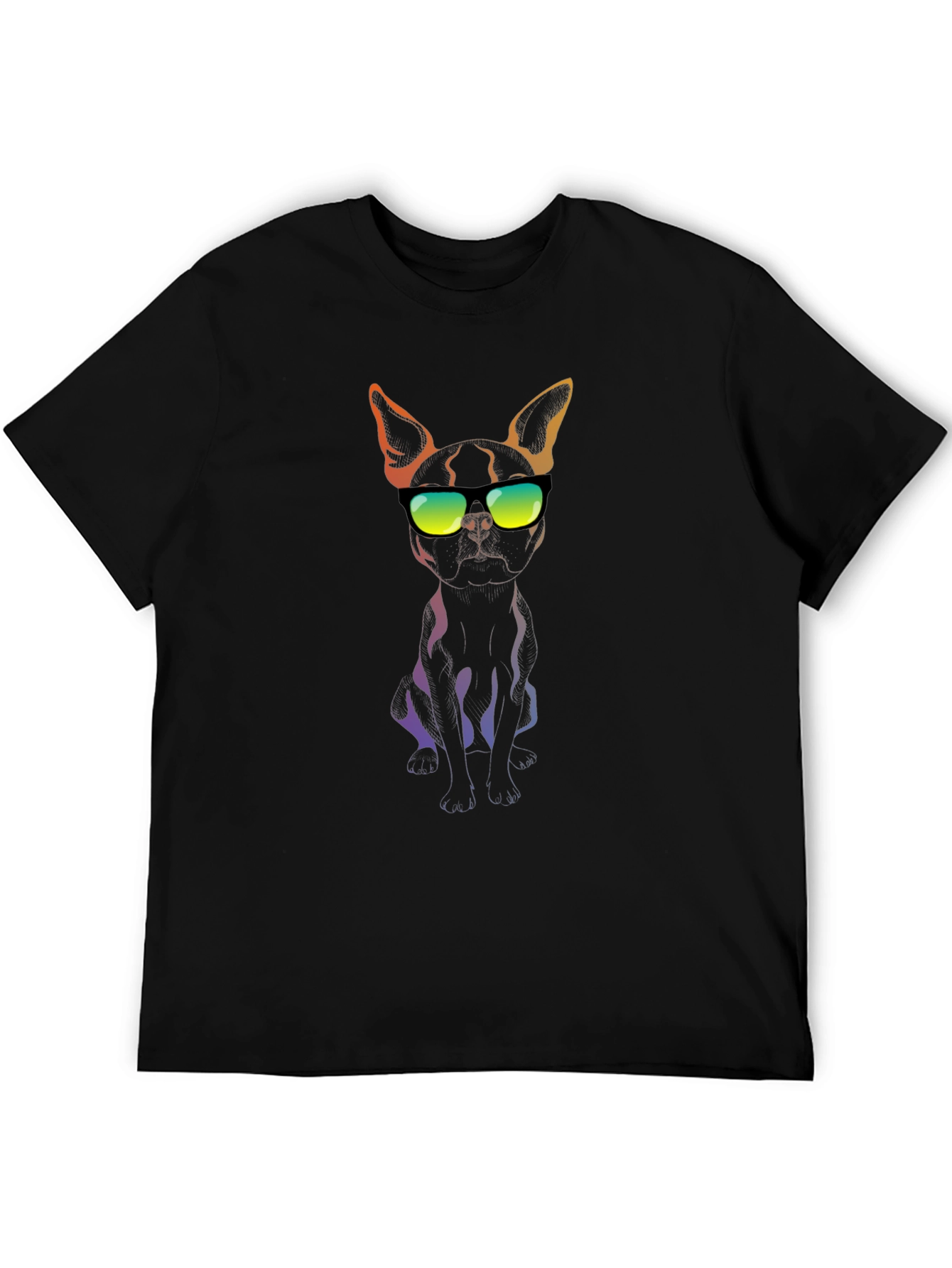 Cool Dog Graphic Tee - Trendy Black T-Shirt