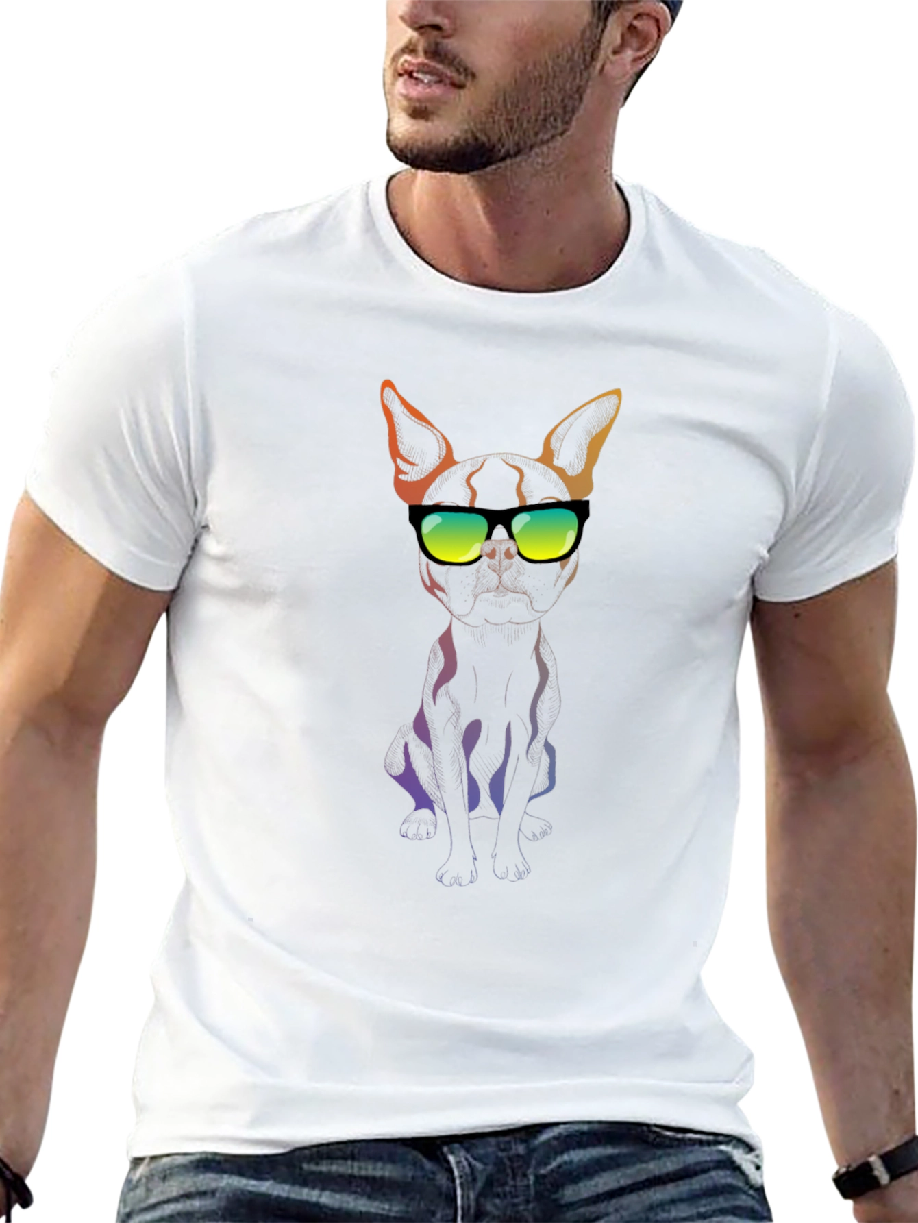 Cool Dog Graphic Tee - Trendy Black T-Shirt