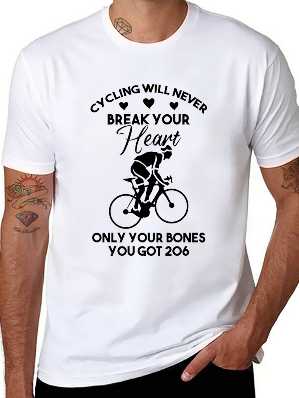 Cycling T-Shirt: Heart & Bones Tee