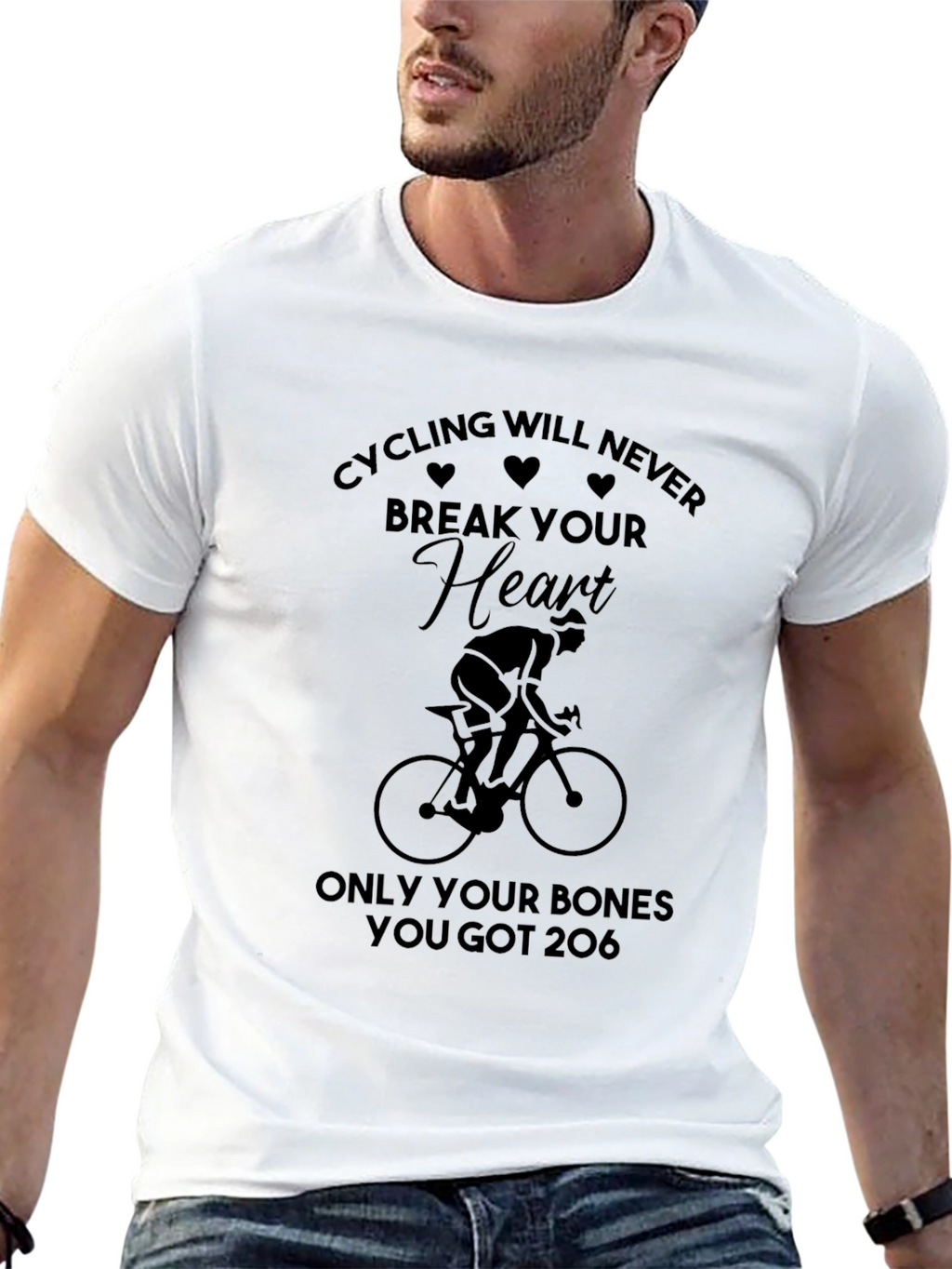 Cycling T-Shirt: Heart & Bones Tee