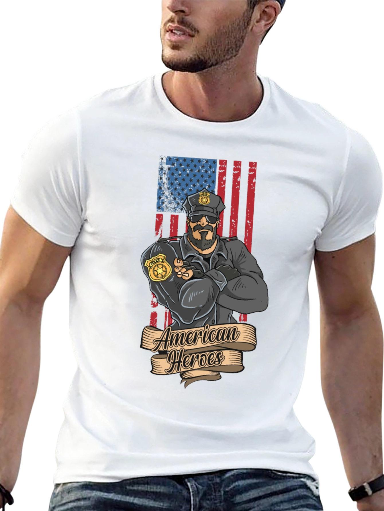 American Heroes Police Officer T-Shirt