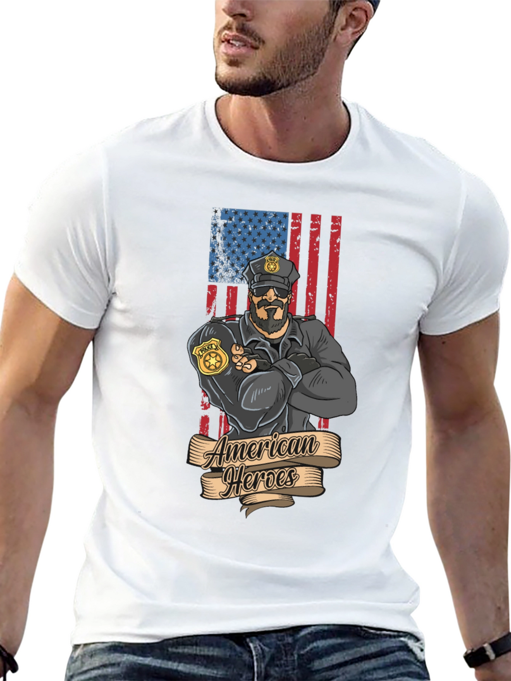 American Heroes Police Officer T-Shirt