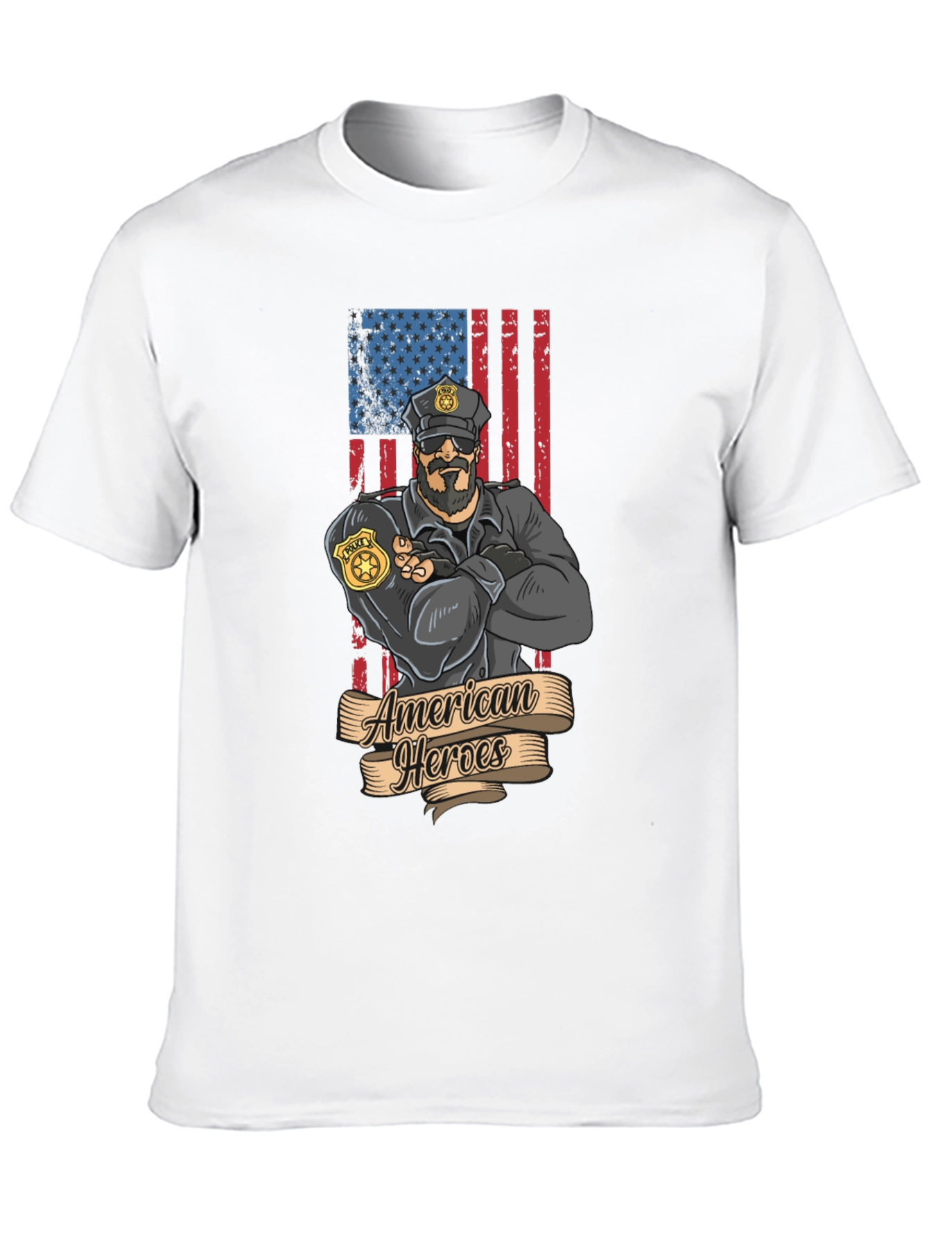 American Heroes Police Officer T-Shirt