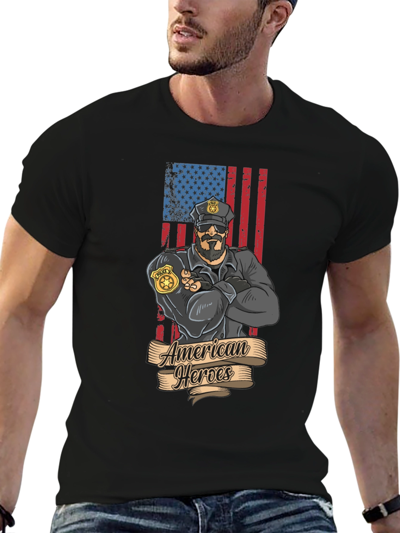 American Heroes Police Officer T-Shirt