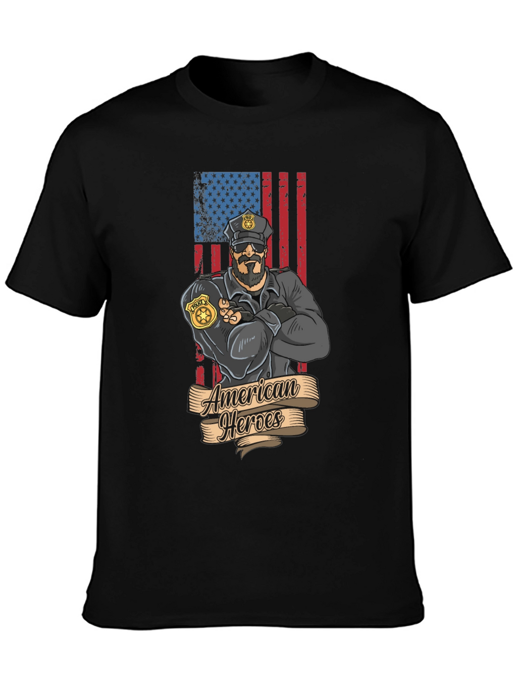 American Heroes Police Officer T-Shirt