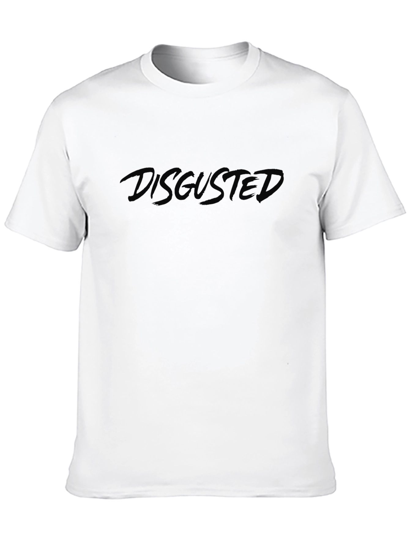 Disgusted Graphic Tee - Black Casual T-Shirt