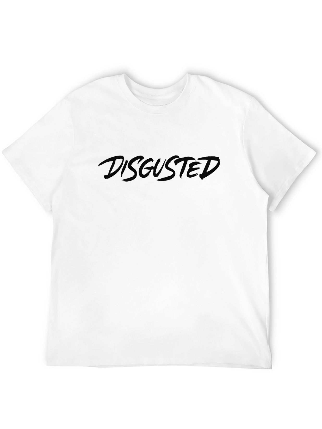 Disgusted Graphic Tee - Black Casual T-Shirt