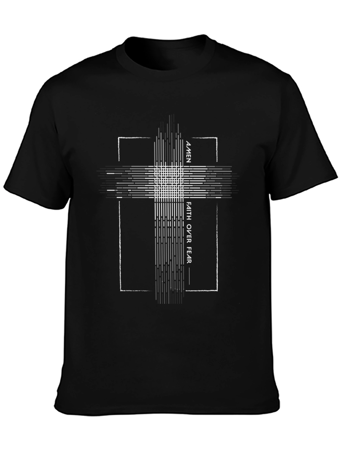 Faith Over Fear Graphic Tee - Black Cotton T-Shirt