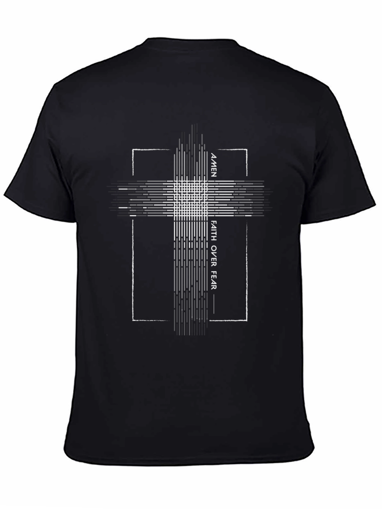 Faith Over Fear Graphic Tee - Black Cotton T-Shirt