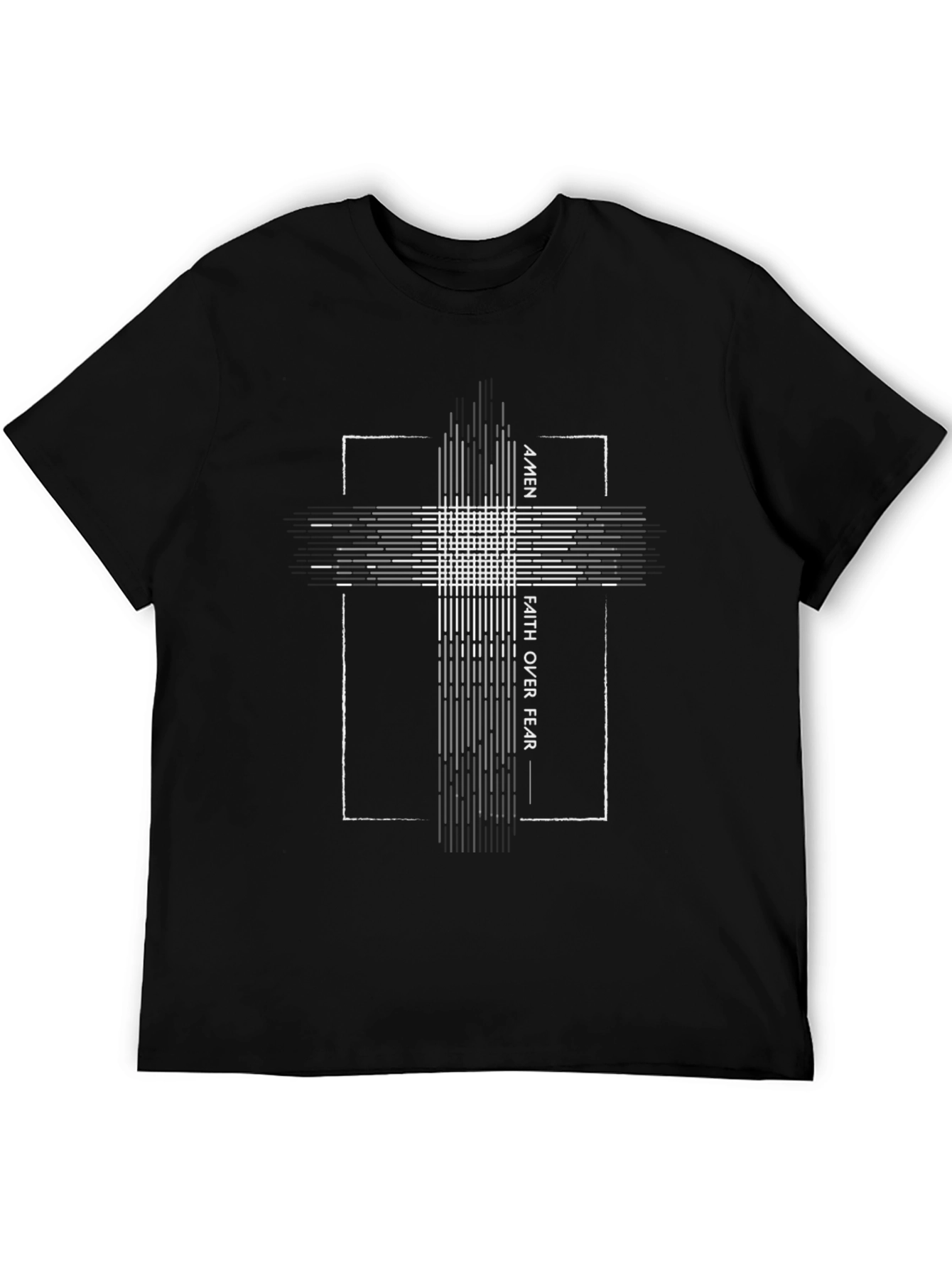 Faith Over Fear Graphic Tee - Black Cotton T-Shirt