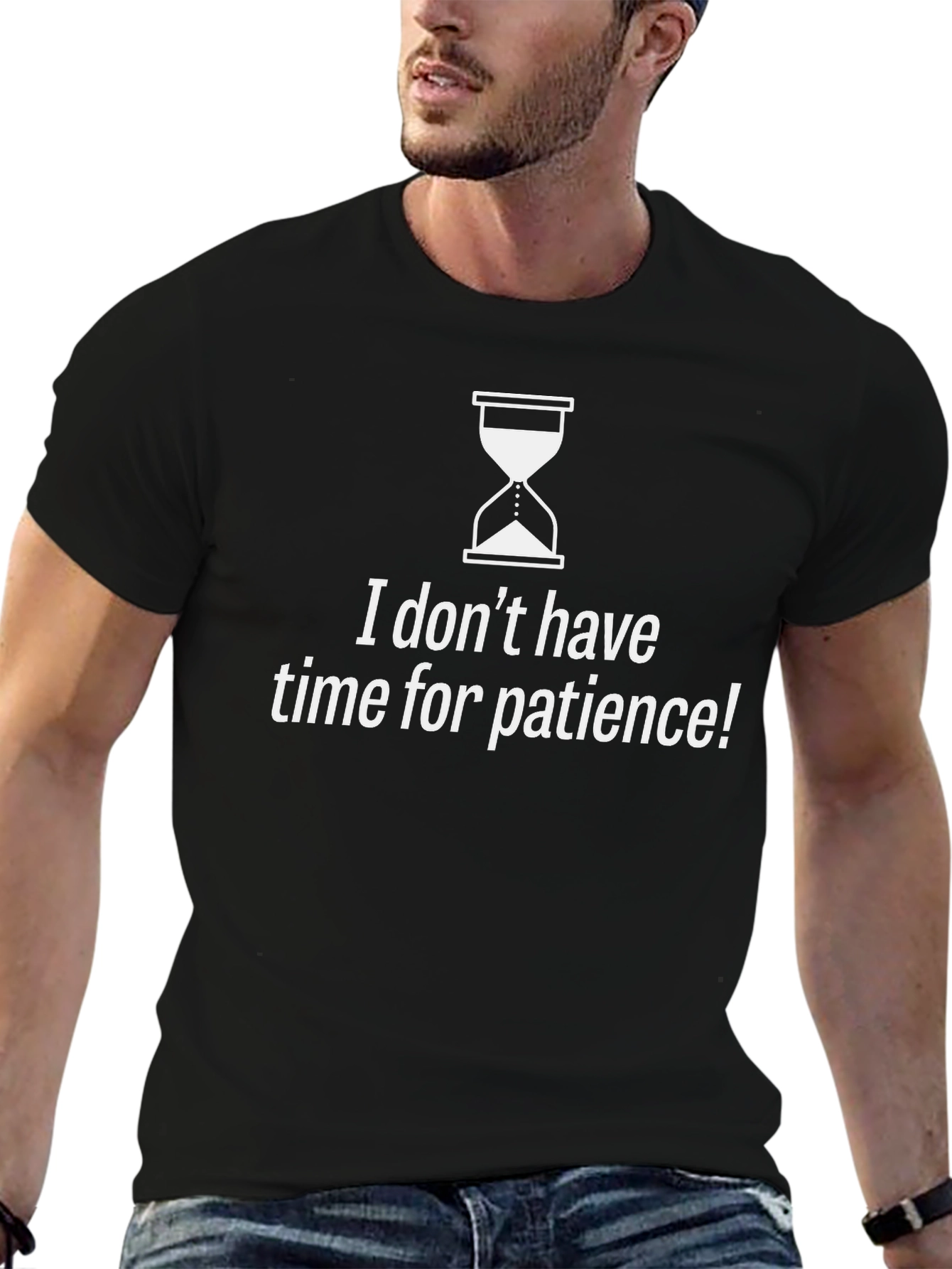 Funny Ironic No Time for Patience Graphic Tee
