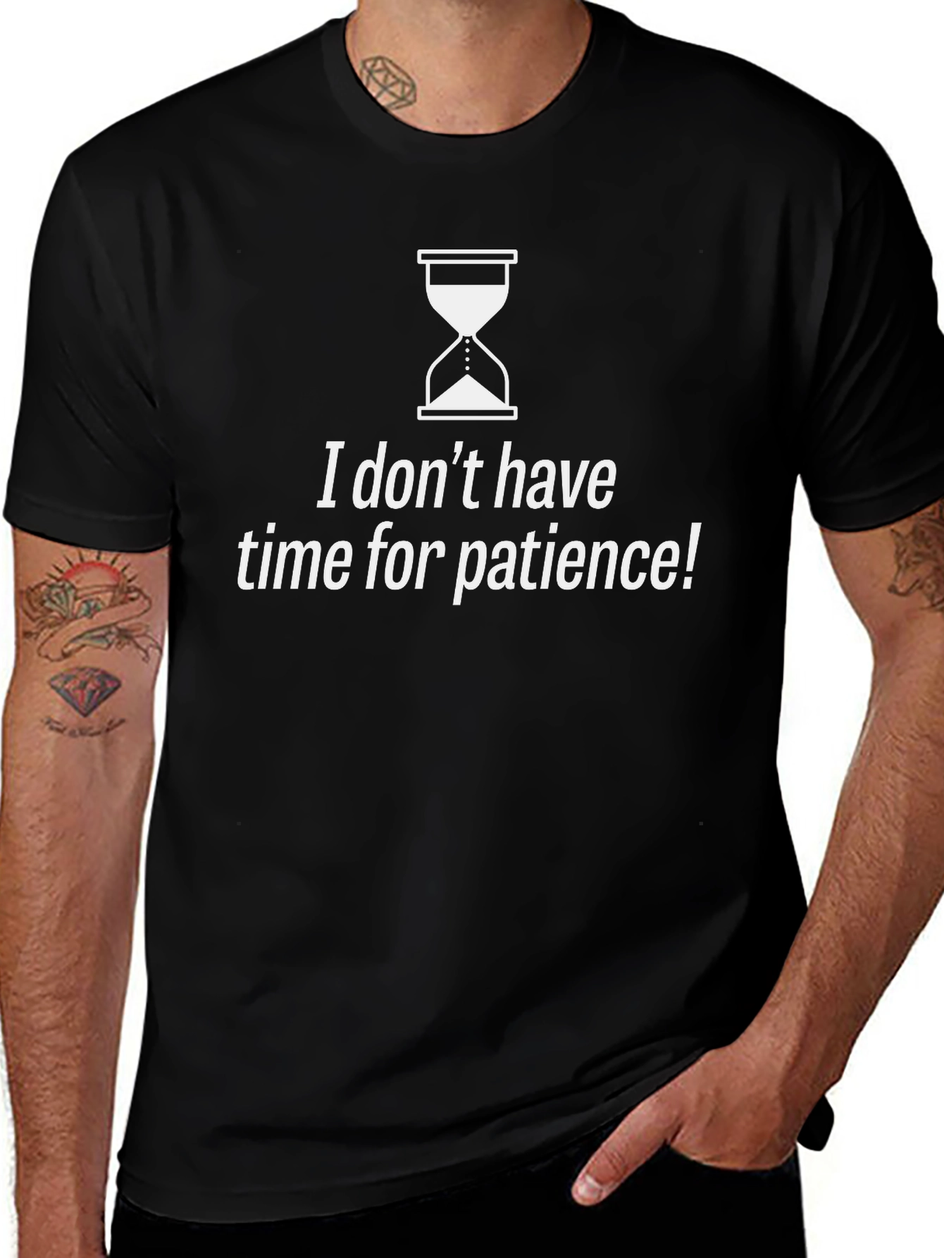 Funny Ironic No Time for Patience Graphic Tee