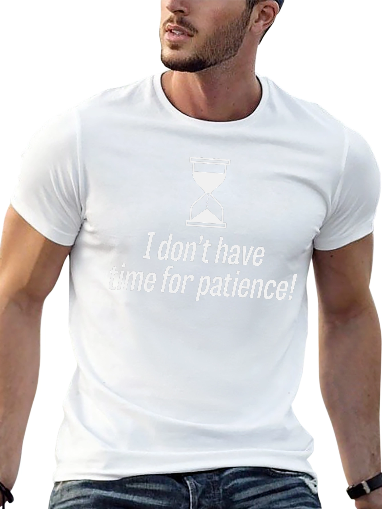 Funny Ironic No Time for Patience Graphic Tee