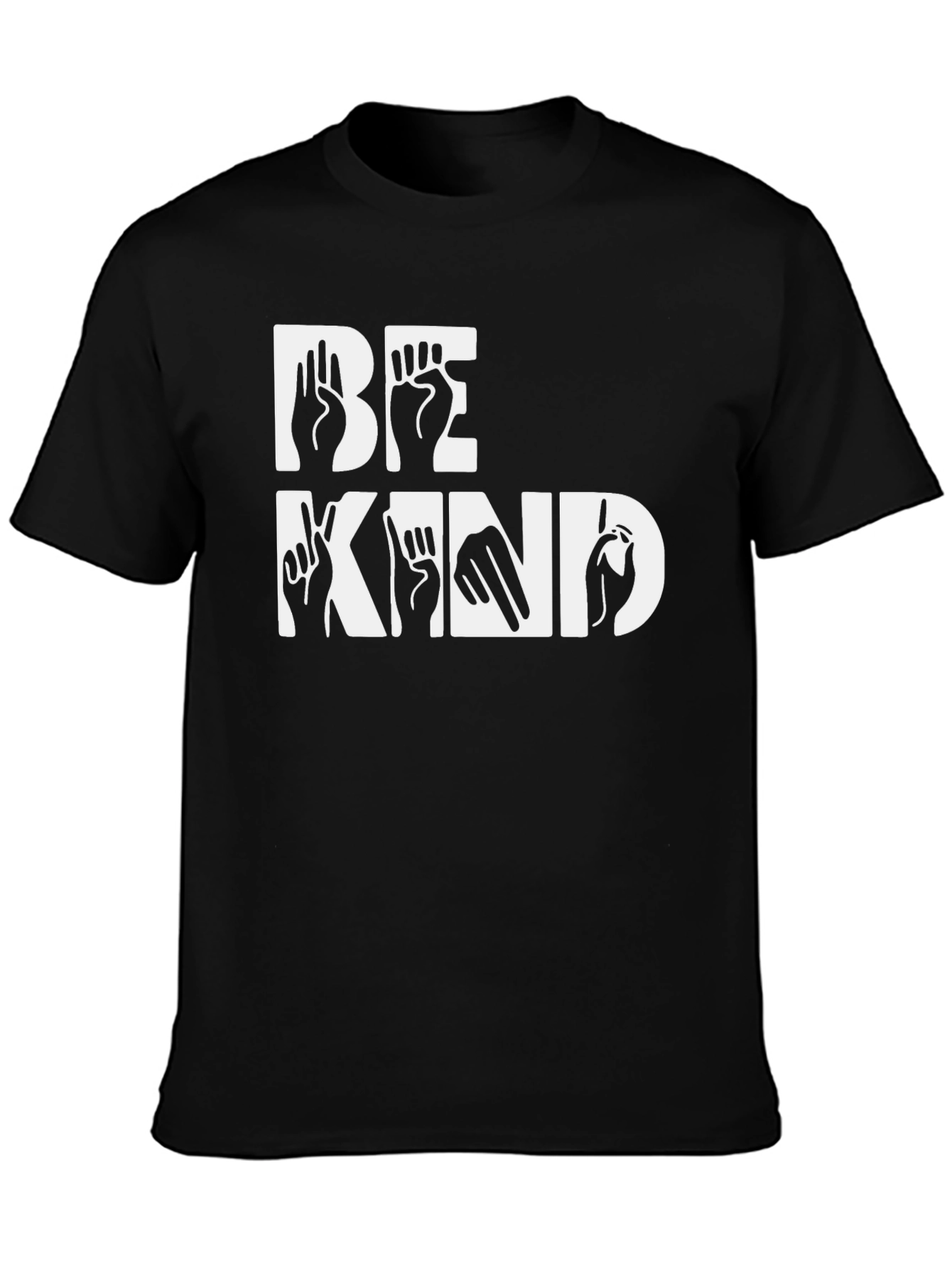 Be Kind Sign Language T-Shirt - Black