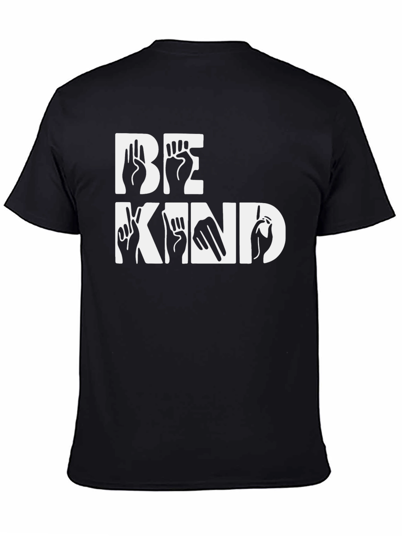 Be Kind Sign Language T-Shirt - Black