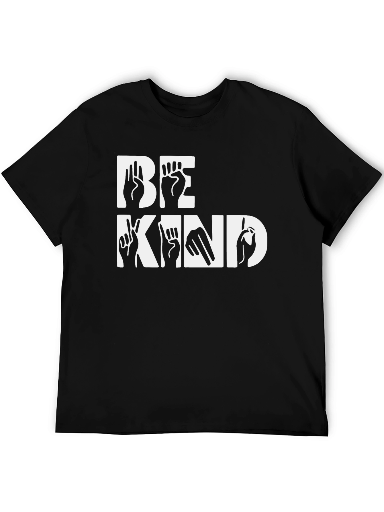 Be Kind Sign Language T-Shirt - Black