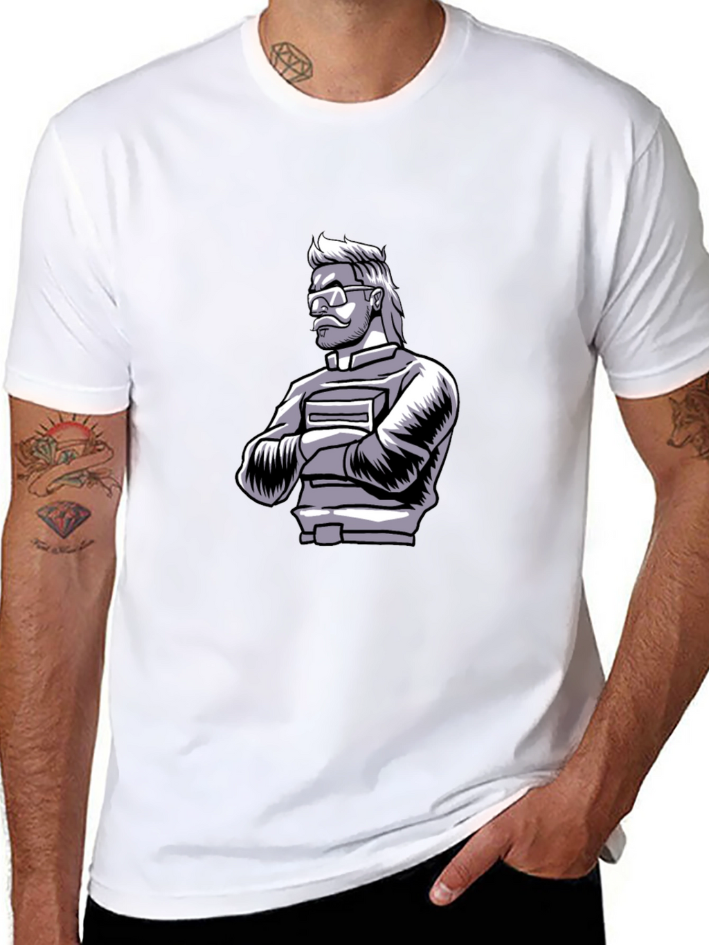 Cool Graphic Print Black T-Shirt