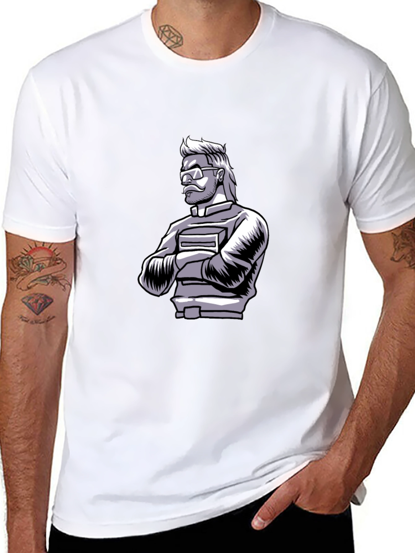 Cool Graphic Print Black T-Shirt