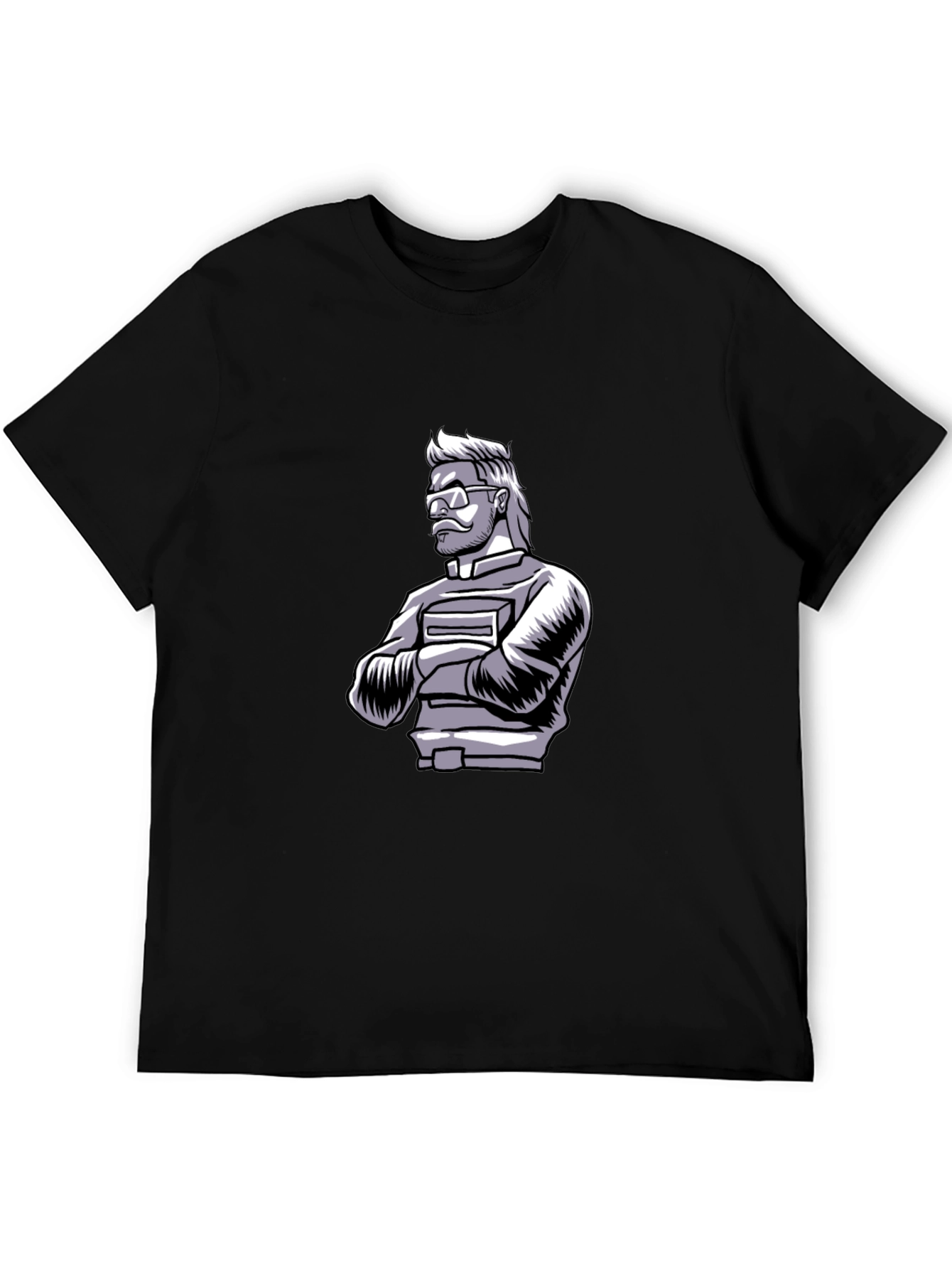 Cool Graphic Print Black T-Shirt