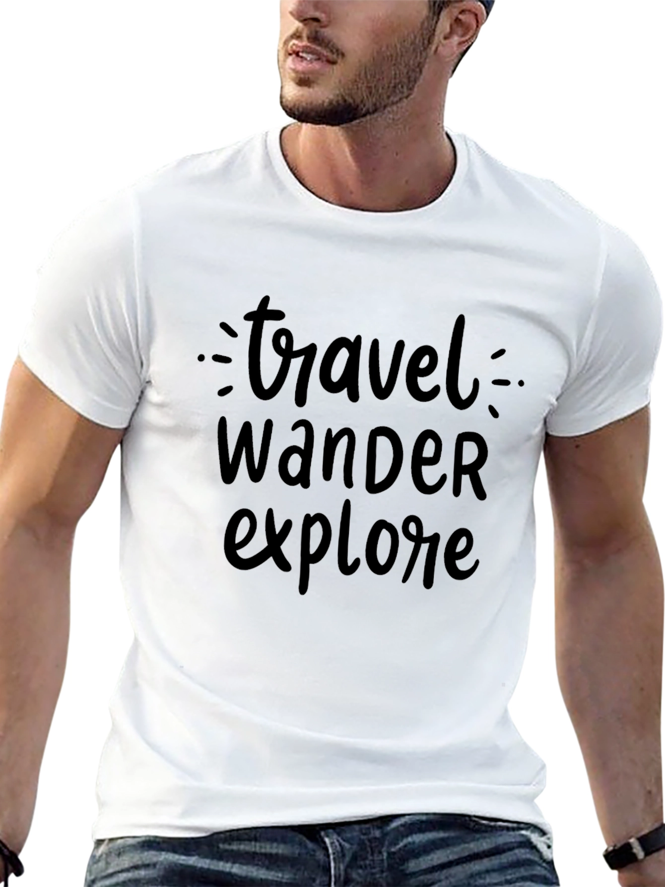 Travel Wander Explore Graphic Tee - Soft Cotton Blend