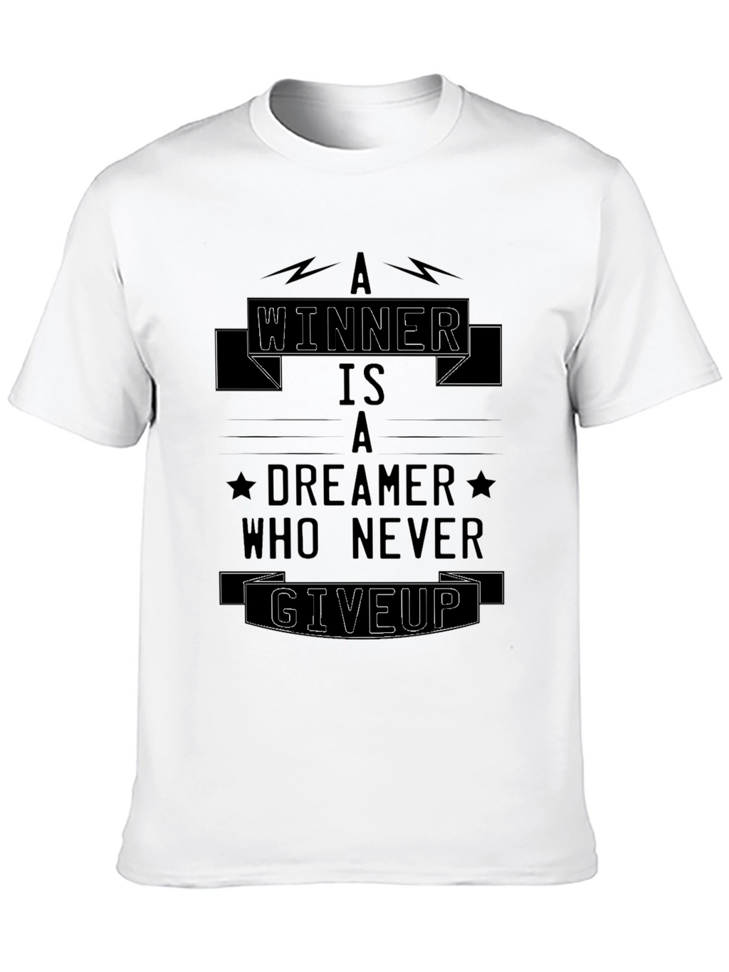 Winner Dreamer Graphic Black T-Shirt