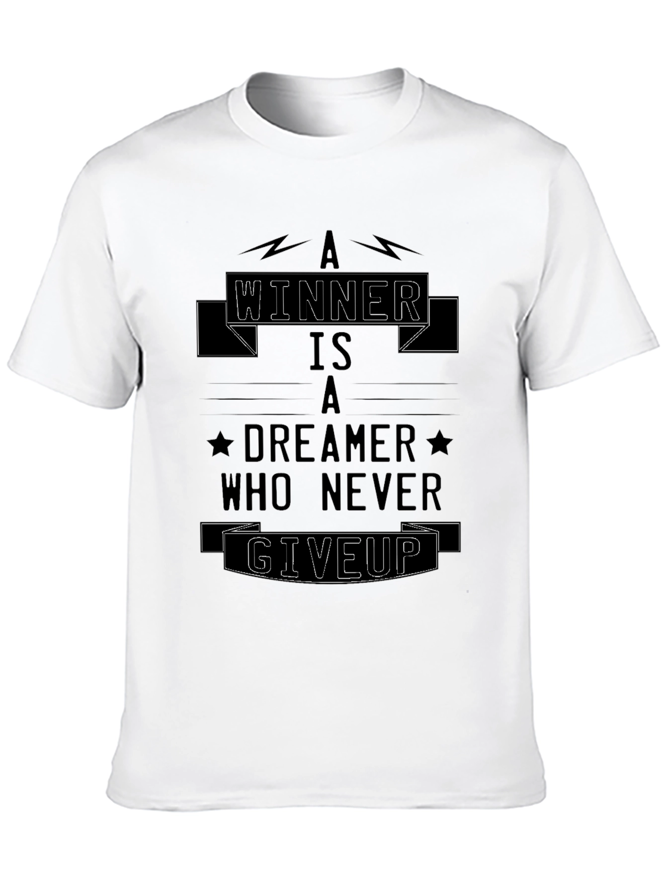 Winner Dreamer Graphic Black T-Shirt