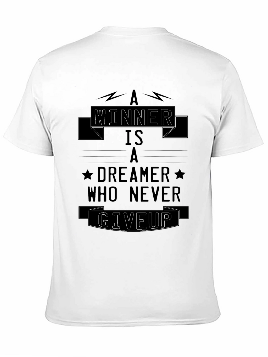 Winner Dreamer Graphic Black T-Shirt