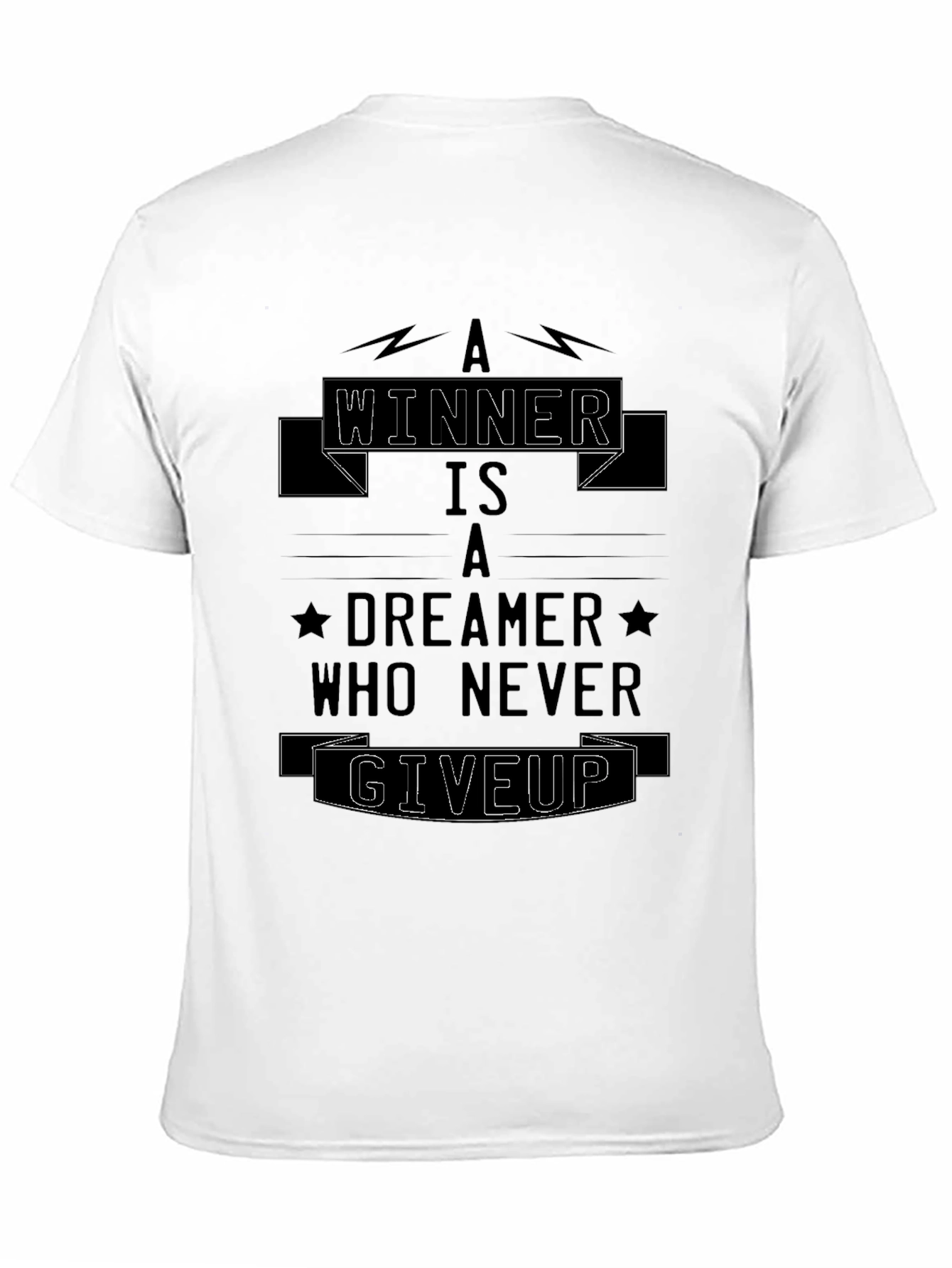 Winner Dreamer Graphic Black T-Shirt