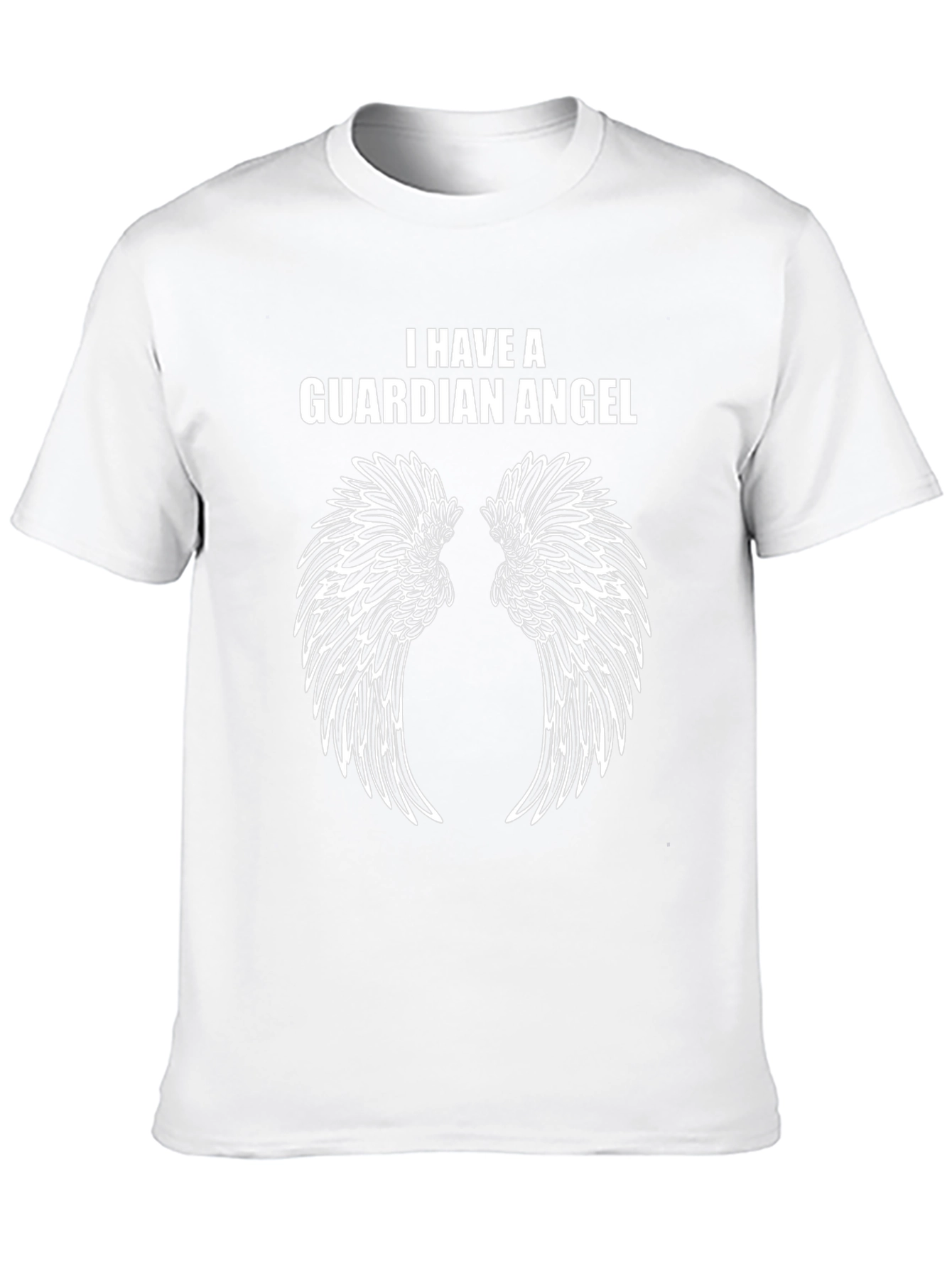 Guardian Angel Wings Graphic Tee - Black Cotton T-Shirt