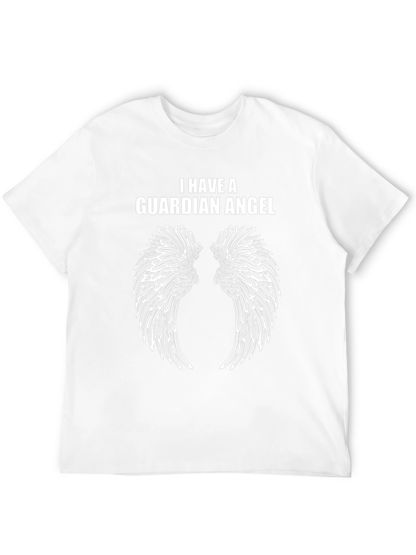 Guardian Angel Wings Graphic Tee - Black Cotton T-Shirt