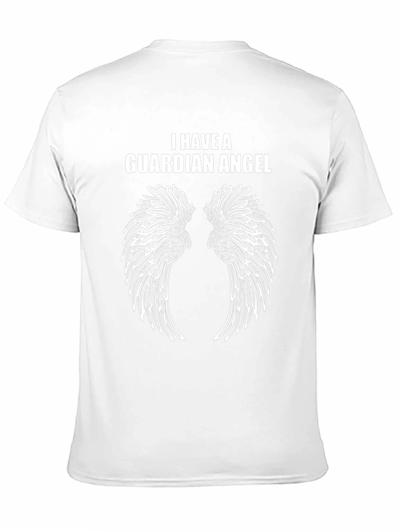 Guardian Angel Wings Graphic Tee - Black Cotton T-Shirt