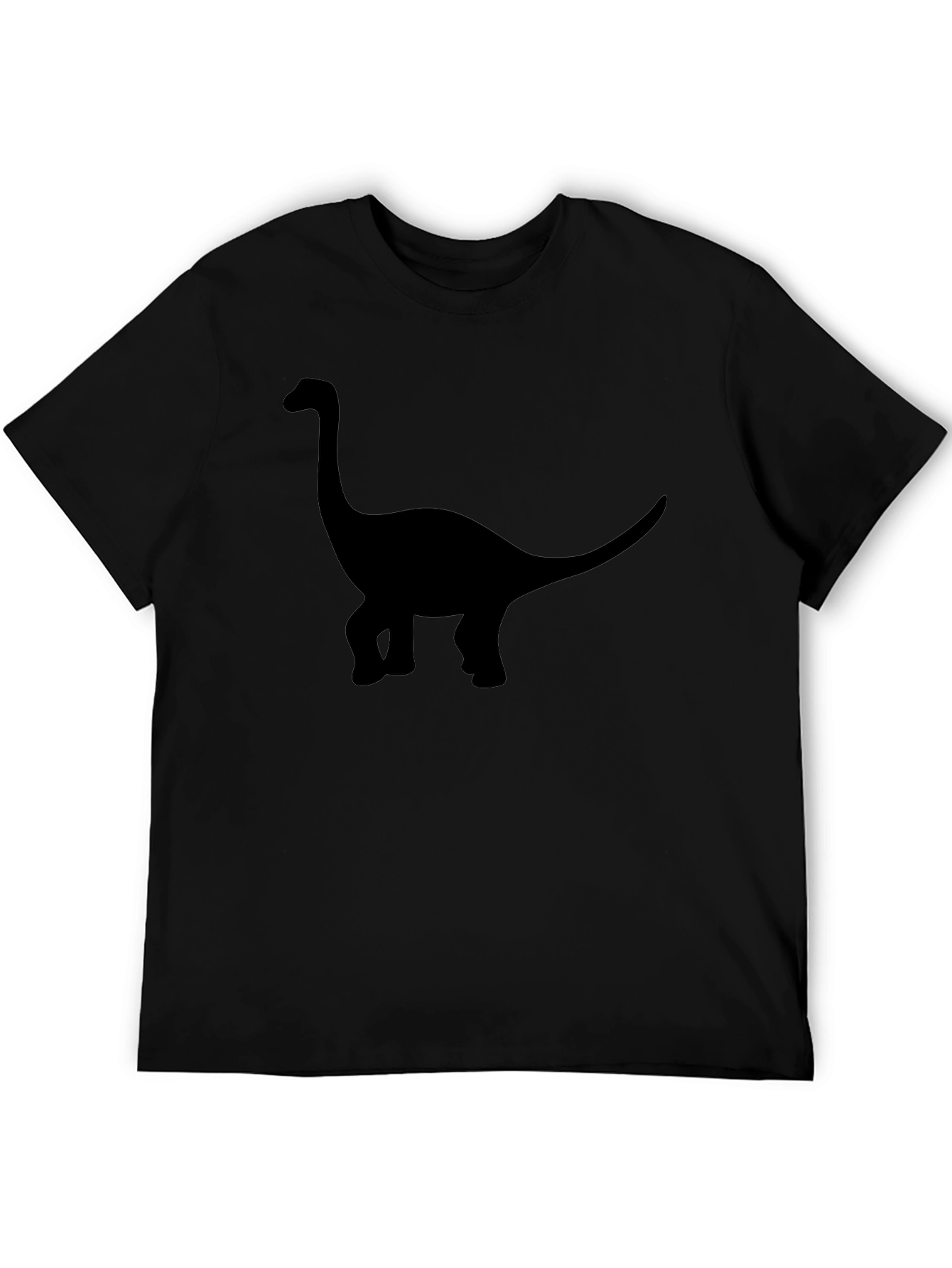 Dinosaur Silhouette Graphic T-Shirt - Casual Style