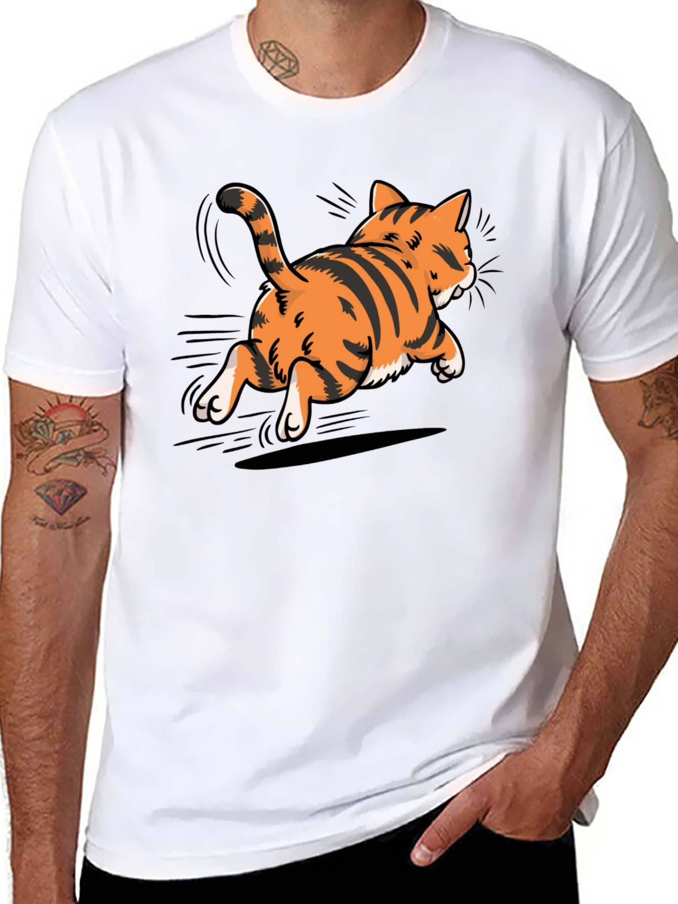 Cool Cat Graphic Tee - Black T-Shirt