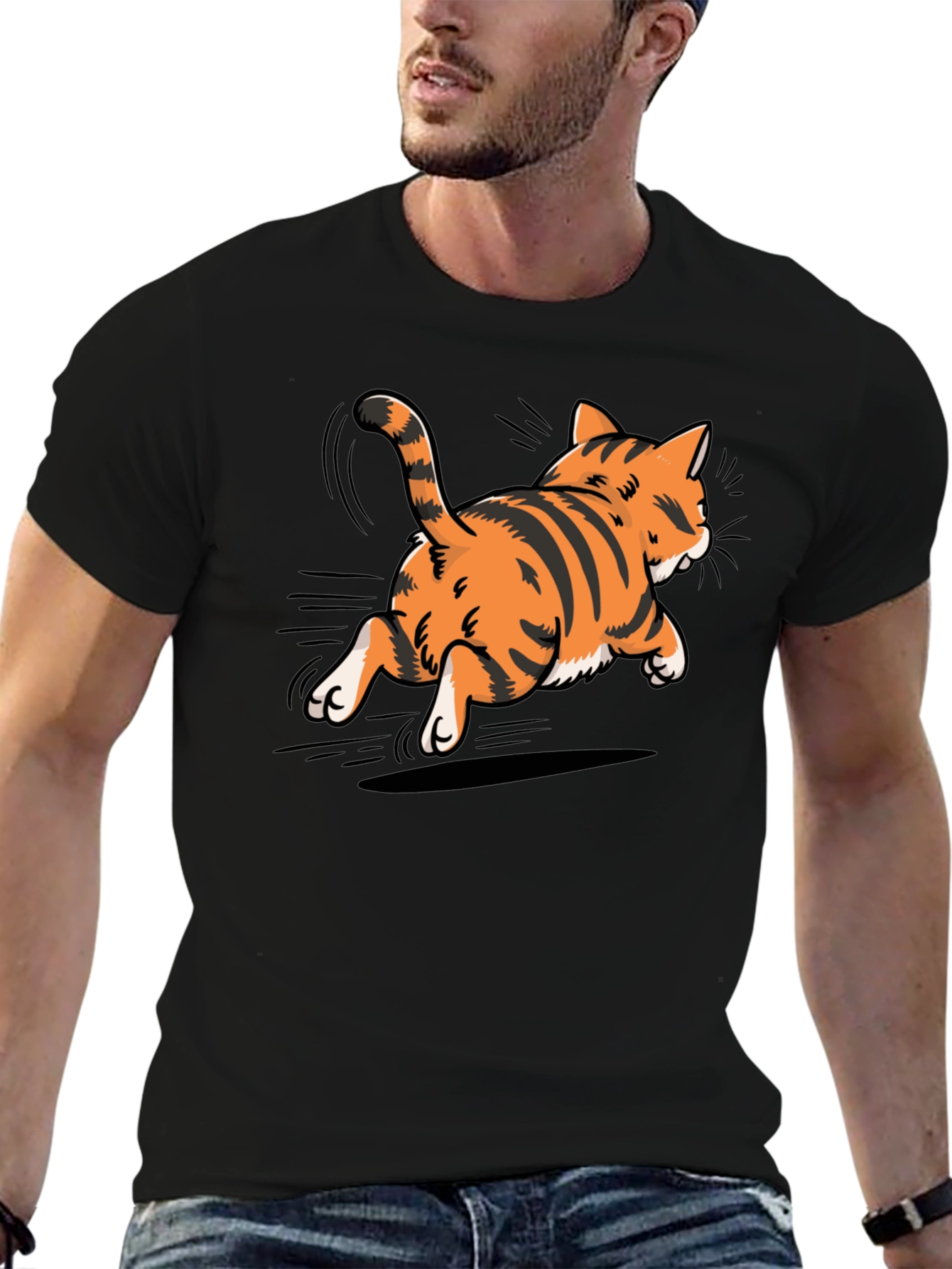 Cool Cat Graphic Tee - Black T-Shirt