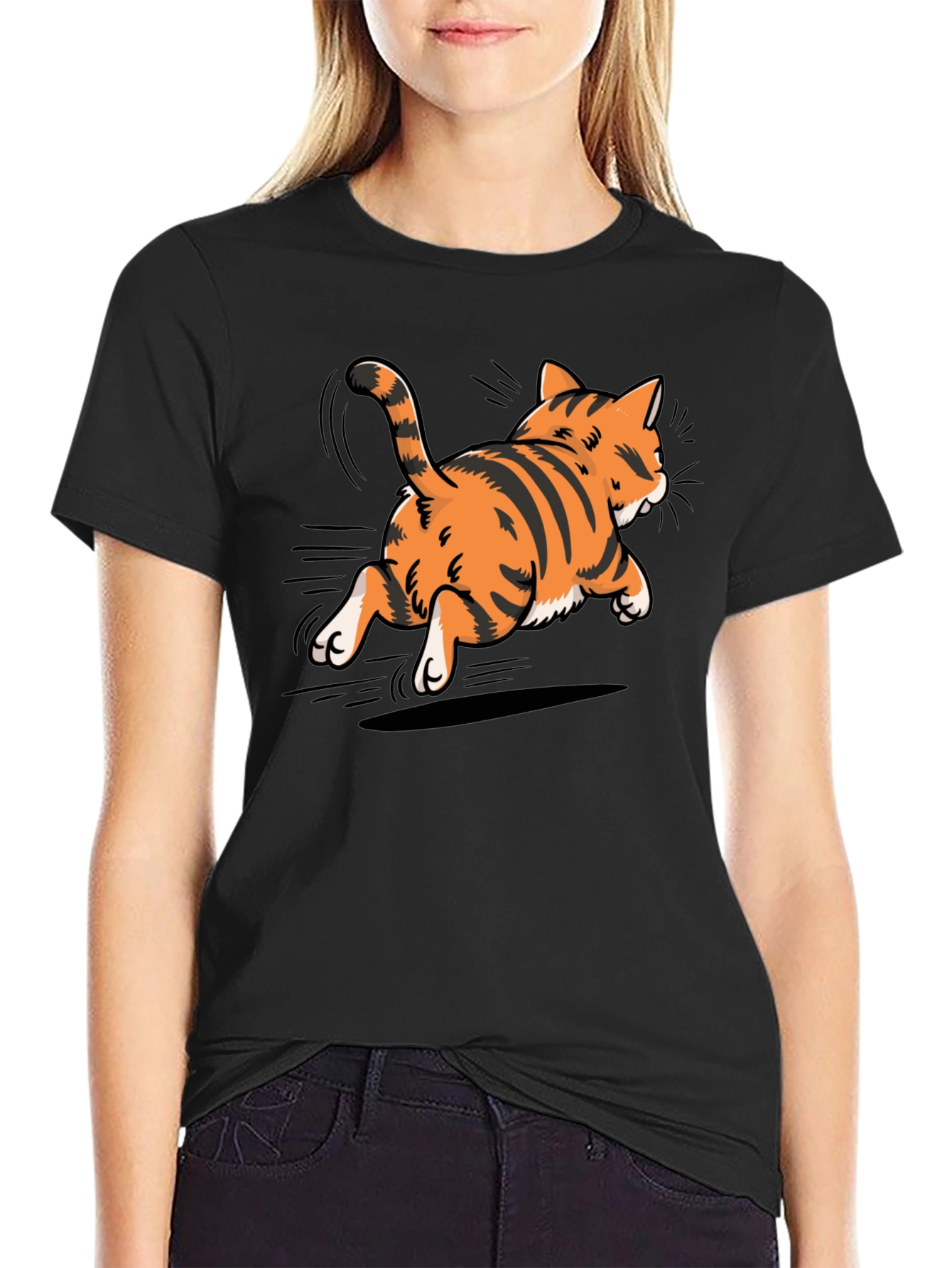 Cool Cat Graphic Tee - Black T-Shirt