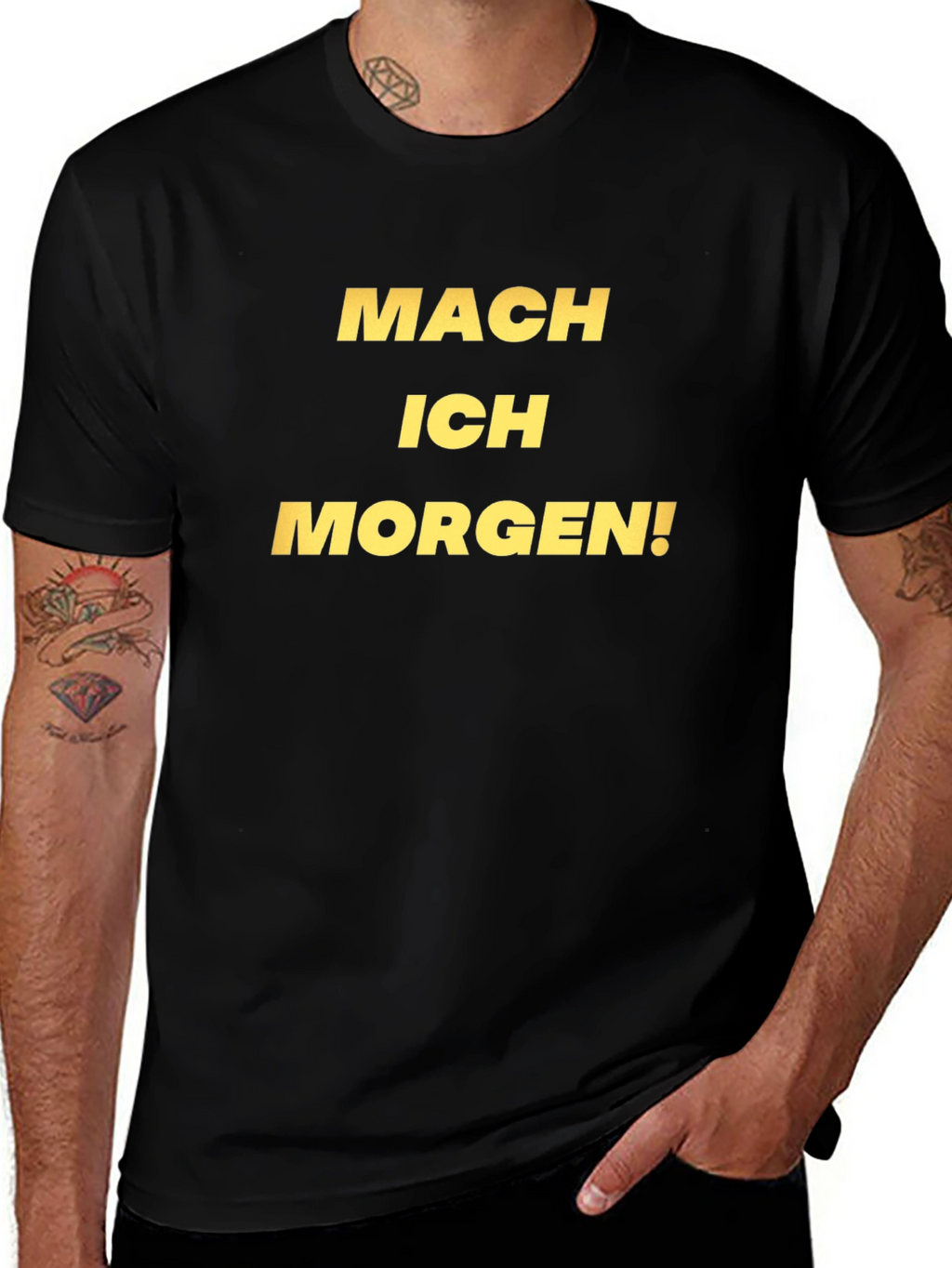 Mach Ich Morgen! Black Graphic Tee