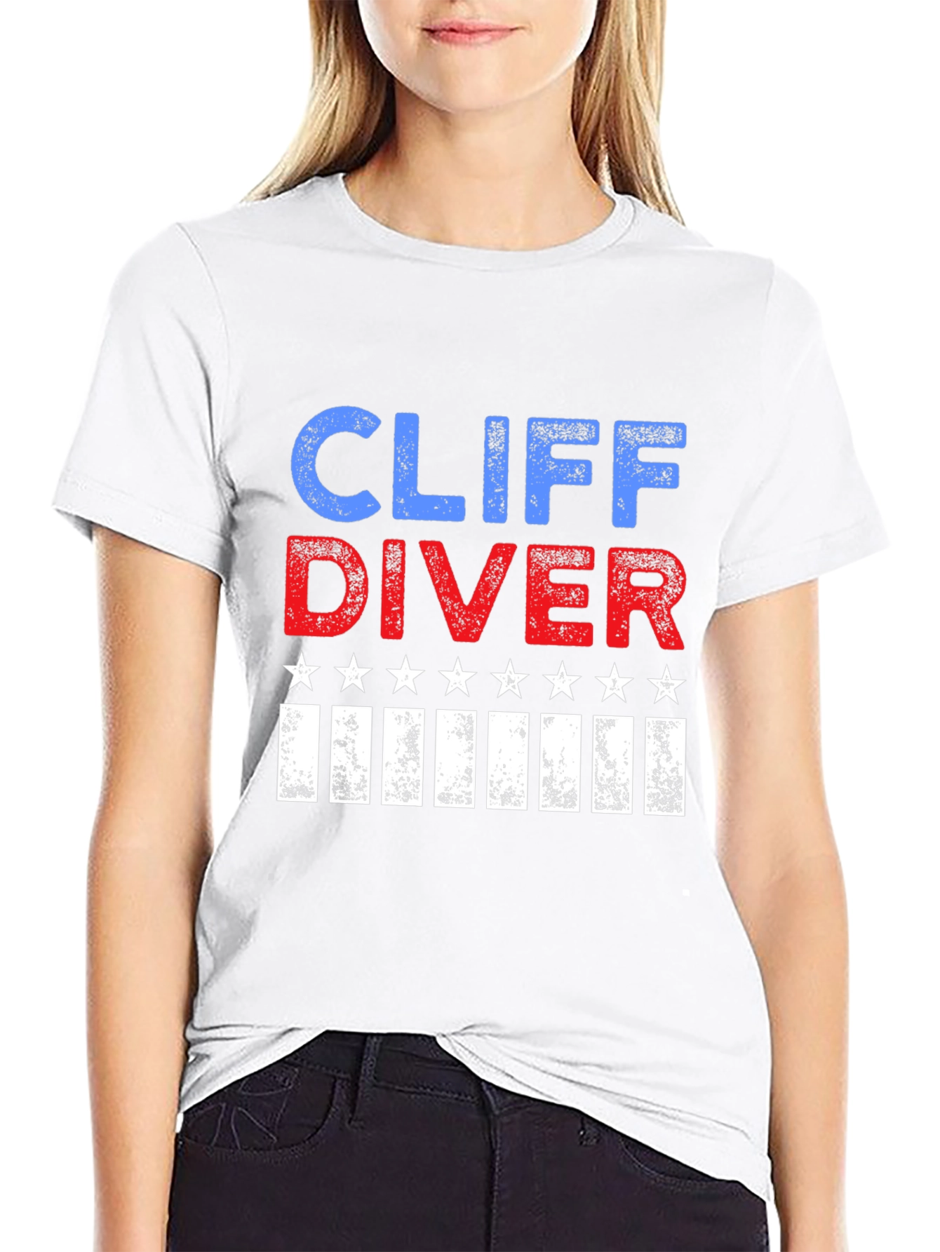 Cliff Diver Patriotic T-Shirt