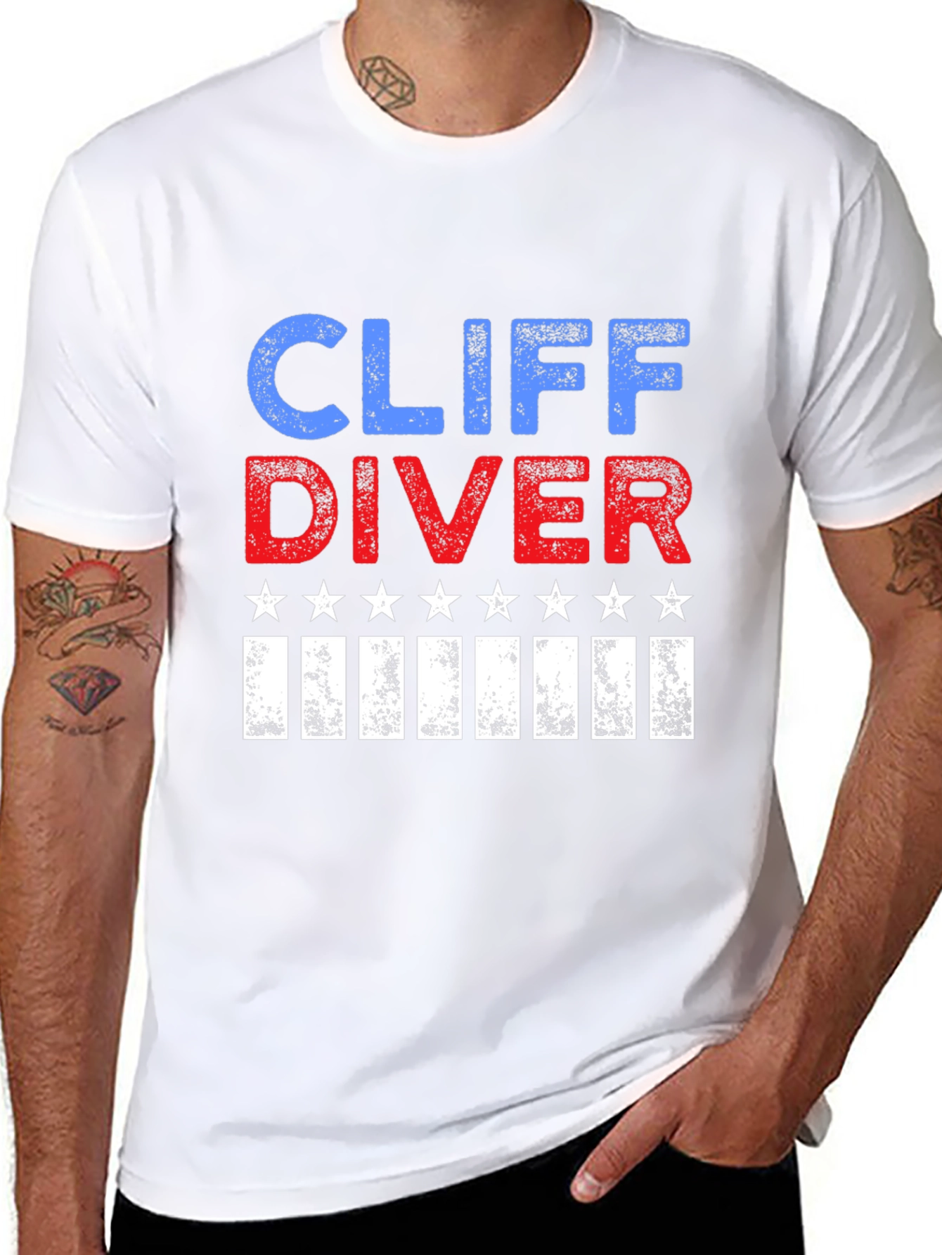 Cliff Diver Patriotic T-Shirt