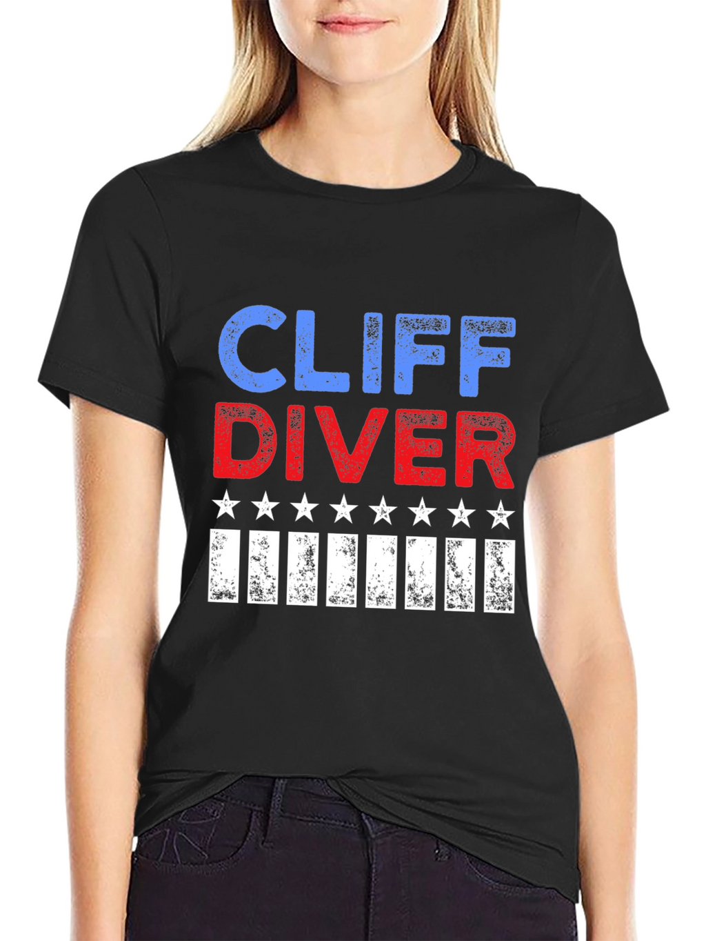 Cliff Diver Patriotic T-Shirt